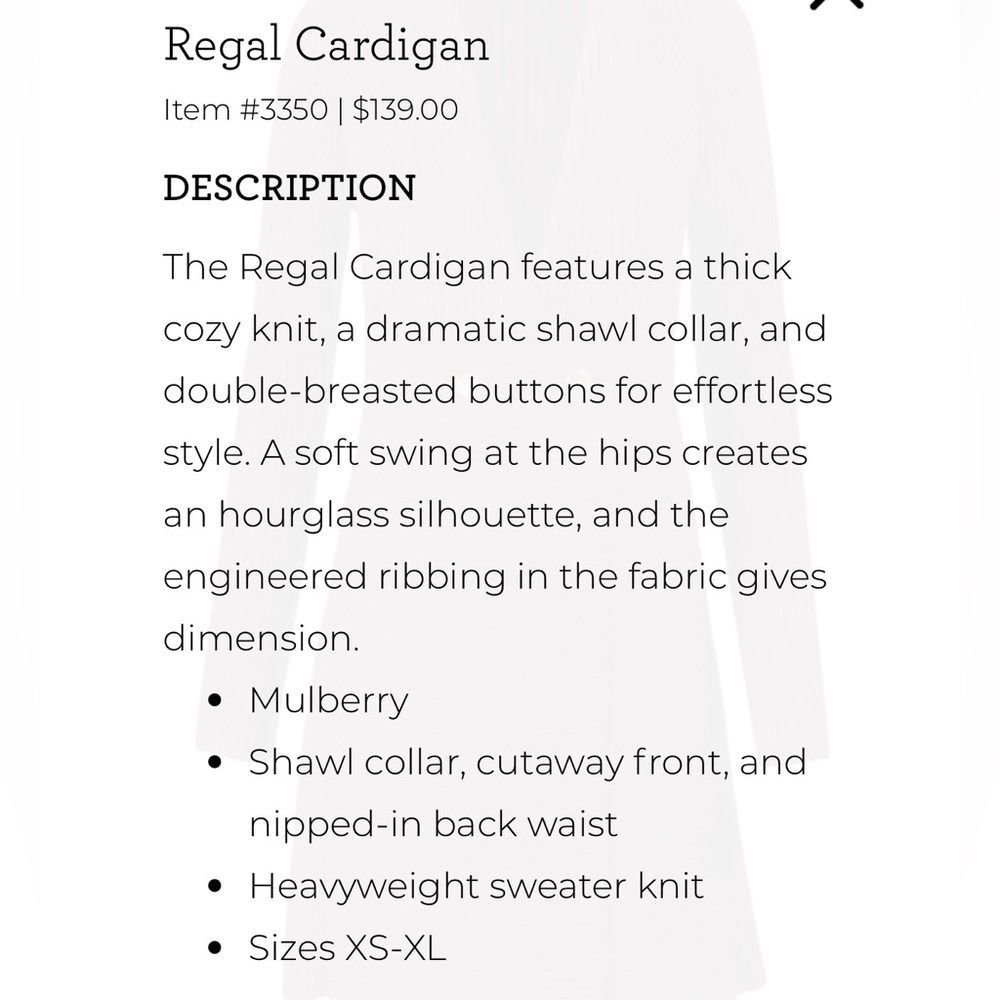 CAbi Burgundy Ribbed Cardigan - Picture 7 of 7